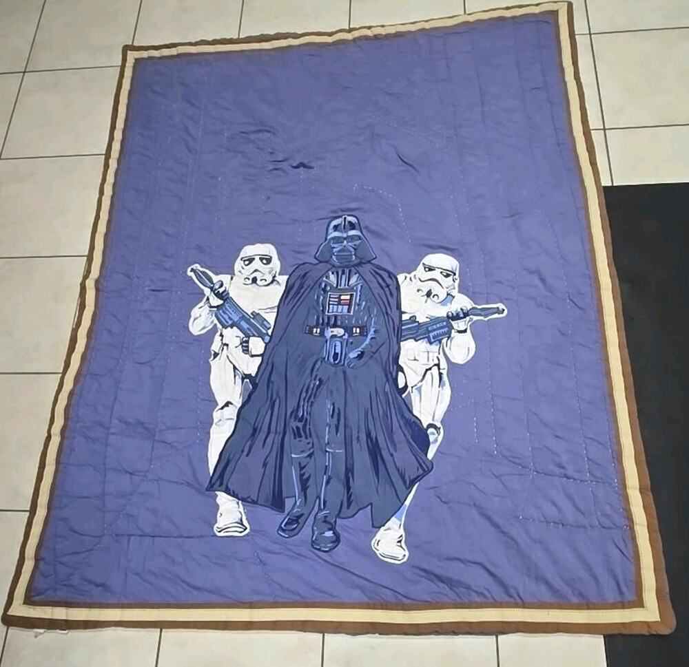 Star Wars Darth Vader Stormtrooper Twin Comforter Blanket 78x63 Blue
